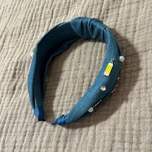 teacher denim headband